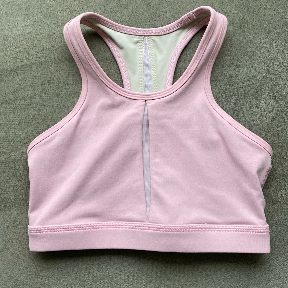 Soft Pink Racerback Sports Bra